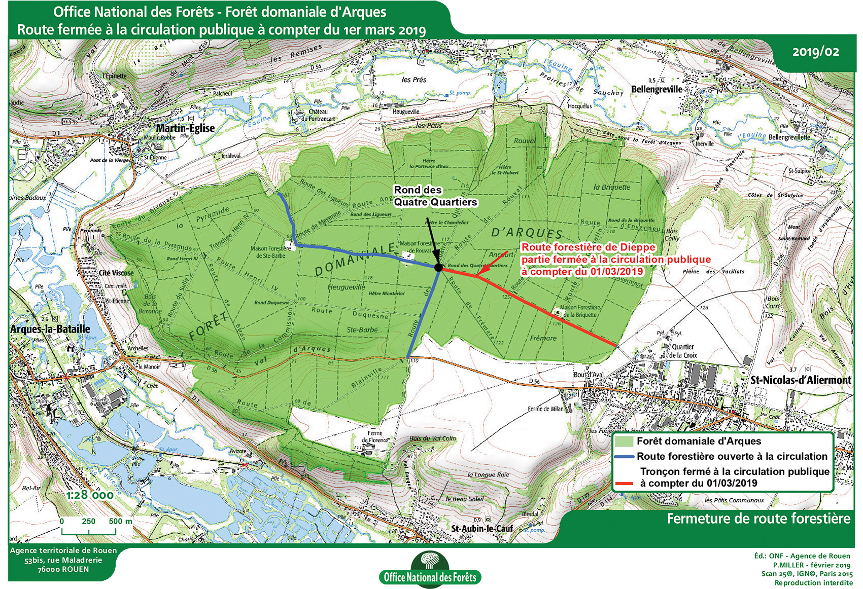 Foret Domaniale D Arques Fermeture De La Partie Est De La Route Forestiere De Dieppe